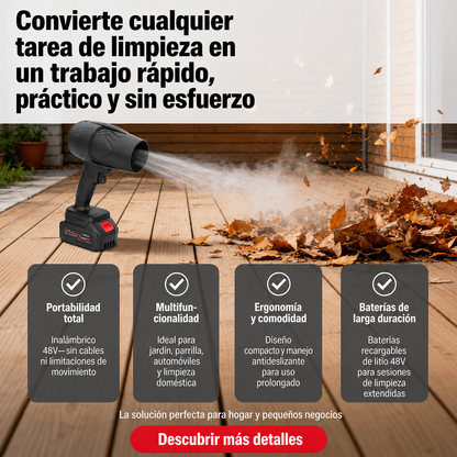 SOPLADOR DE AIRE INALÁMBRICO 2 EN 1 + ENVÍO GRATIS